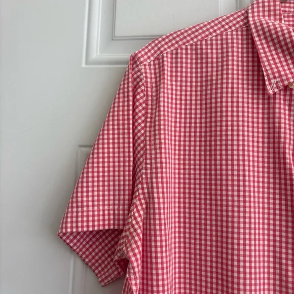 Men’s J. Crew Short Sleeve Gingham Shirt, Size Medium - Picture 3 of 12